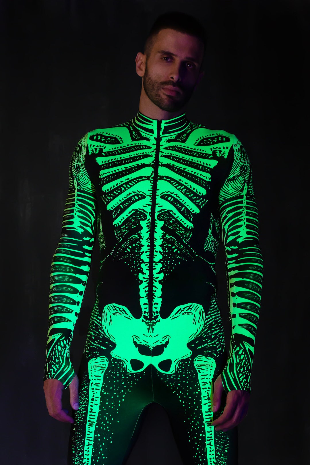 Neon Green Costume UV Light Reactive Costume Cyber Costume Etsy