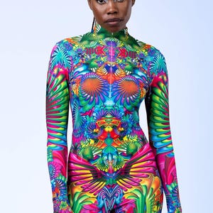 Festival Outfit, Psychedelic Clothing, Rave Bodysuit, Burning Man Costume, Festival Outfit, Psy Clothing, Rave Wear, Rave Outfit