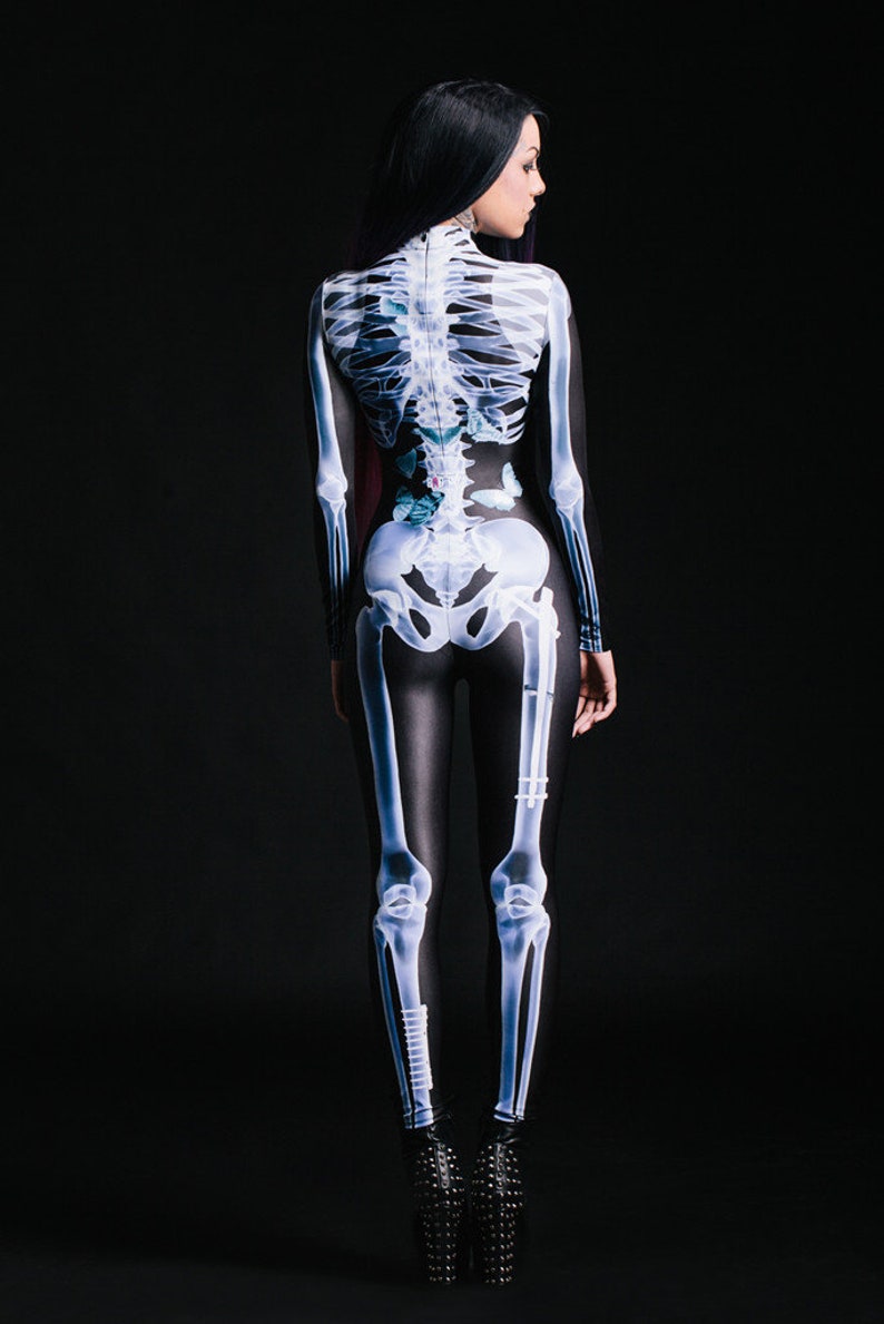 Adult Women's Skeleton Hooded Costume main image 1