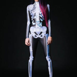 Skeleton Bodysuit, Skeleton Costume Women, Costumes for Women, Halloween Costume, Halloween Costumes Women, Skeleton Catsuit, Scary Costume