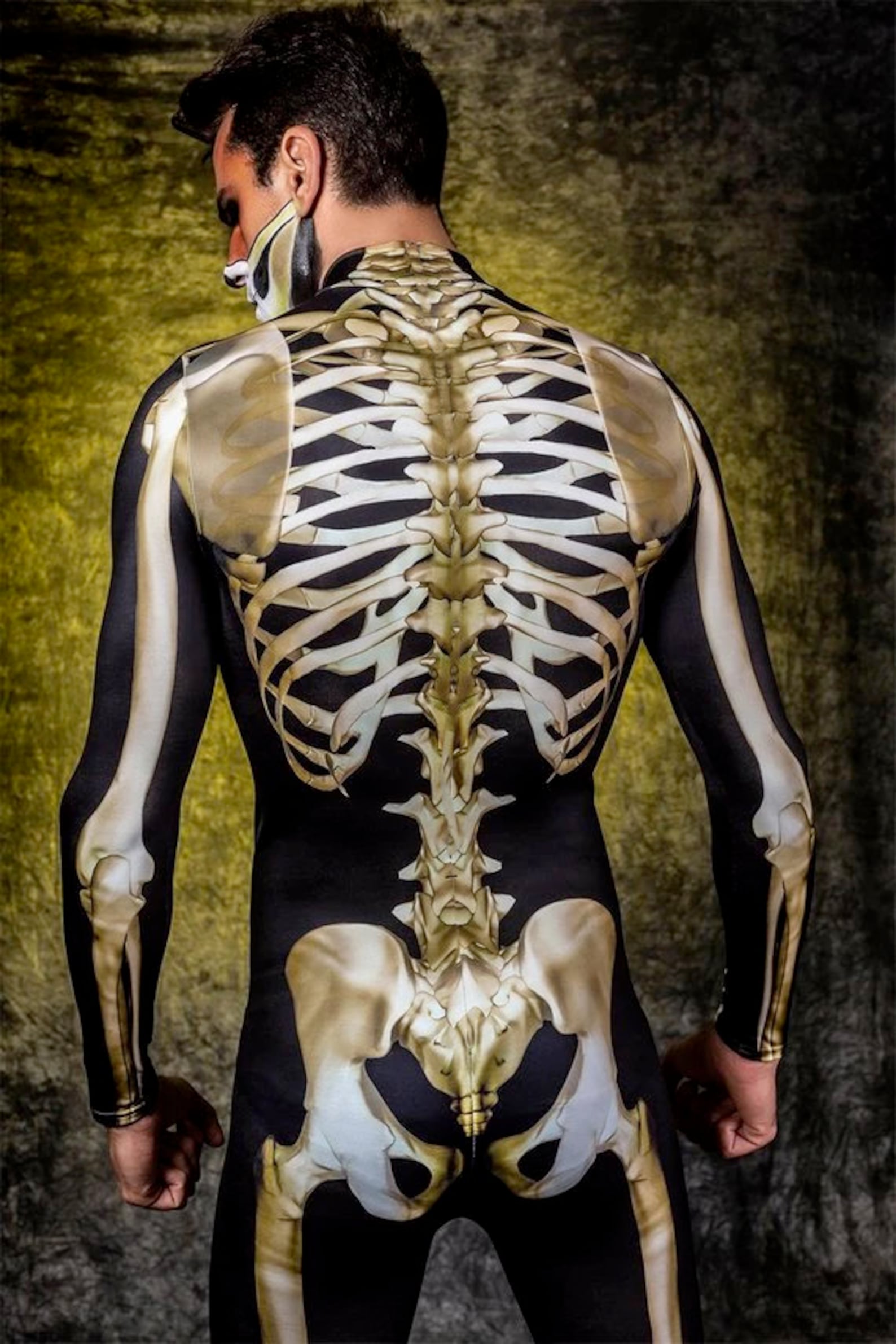 Halloween Costume Men Skeleton Costume Men Men's Etsy