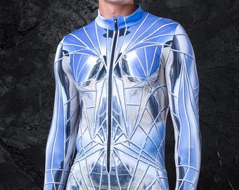 Male Bodysuit, Bodysuit Costume, Men&#39;s Rave Clothing, Rave Outfit Men, Burning Man Outfit Men, Men Costume, Bodysuit Man, Festival Fashion
