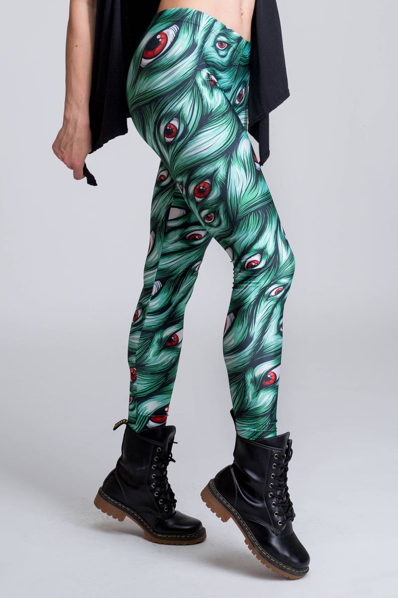 Pin-Up Clothing Printed Leggings Festival Leggings Pastel Goth Womens Leggings Leggings Printed Boho Leggings Women Gothic Leggings