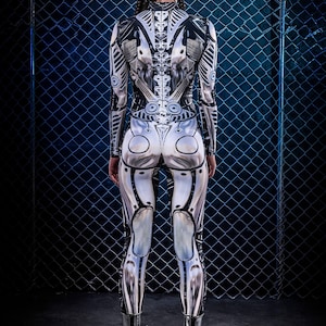 Festival-Kostüme für Frauen, futuristische Kleidung, Rave-Kostüm für Frauen, Roboter-Kostüm, Roboter-Paar-Kostüme, Festival-Kostüme Frauen Bild 3