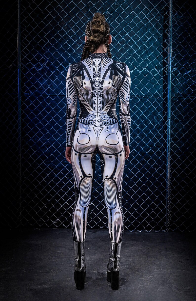 Festival-Kostüme für Frauen, futuristische Kleidung, Rave-Kostüm für Frauen, Roboter-Kostüm, Roboter-Paar-Kostüme, Festival-Kostüme Frauen Bild 3