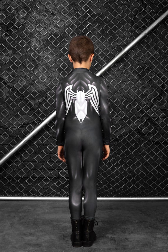 New Venom Costume Kids Suit Jumpsuit Boys Symbiote Spiderman