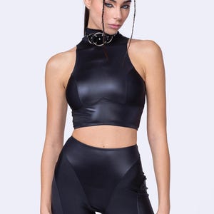 Unique Festival Top Woman, Rave Top For Women, Sexy Party Outfit For Women, Party Disco Top, Sexy Black Top Woman, Black Outfit For Women