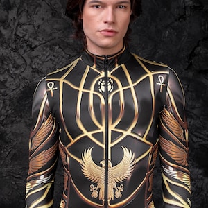 Egyptian Costume Men, Pharaoh Costume Men, Egyptian God Costume, Egyptian Prince Costume, Osiris Inspired Costume, Adult Halloween Costume