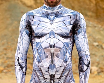 Rave Costume Man, Festival Costume, Rave Outfit Men, Burning Man Bodysuit, Disco Male Costume, Performance Male Bodysuit, Rave Clothing Men