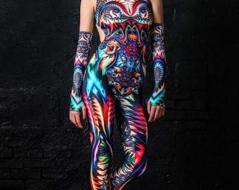 Rave Outfit, Festival Clothing Women, Rave Catsuit, Rave Clothing, Sexy Catsuit, Burning Man Clothing Women, Rave Bodysuit, Rave Costume