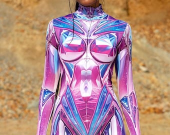 Body de actuación, body de festival, ropa rave, disfraz de Burning Man para mujer, atuendo rave, disfraz de festival para mujer, body de discoteca