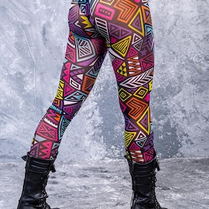 Tribal Mesh Leggings, Transparent Leggings, Fishnet Leggings, Mesh Pants, See Through Leggings, Rave Leggings, Festival Leggings, Rave Pants