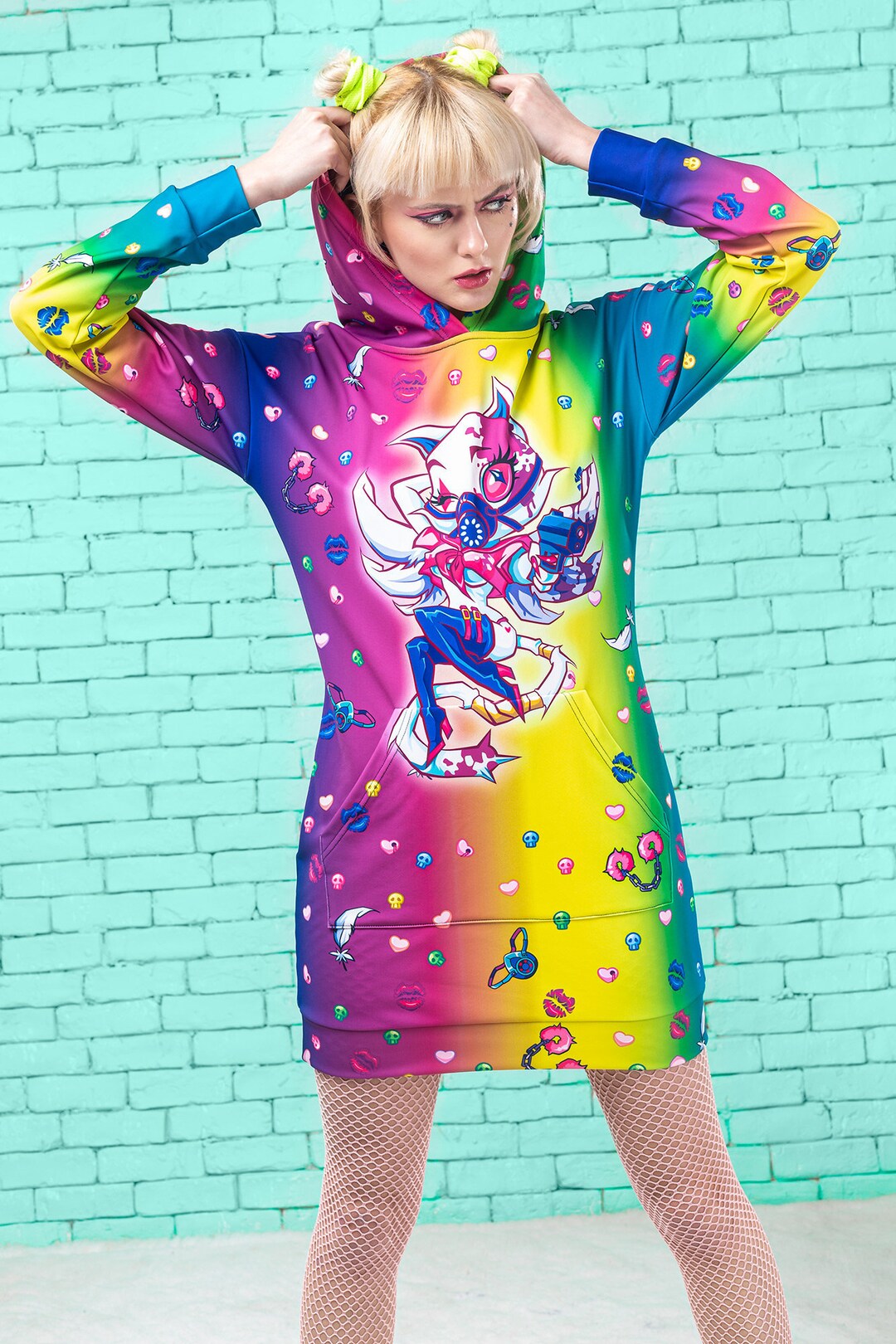 Colorful Pullover Sweatshirt Rave Pullover Hoodie - Etsy