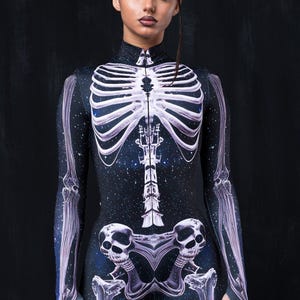Skeleton Costume Women, Halloween Adult Costume, Halloween Skeleton Costume, Adult Halloween Costume, LGBTQ Skeleton Bodysuit, Sexy Costume