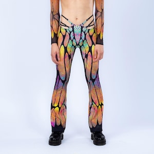 Transparent Pride Pants, Mesh Male Pride Pants, Pride Rainbow Pants Man, Mesh Male Rave Disco Pants, Festival Clothing, Male Pride Pants