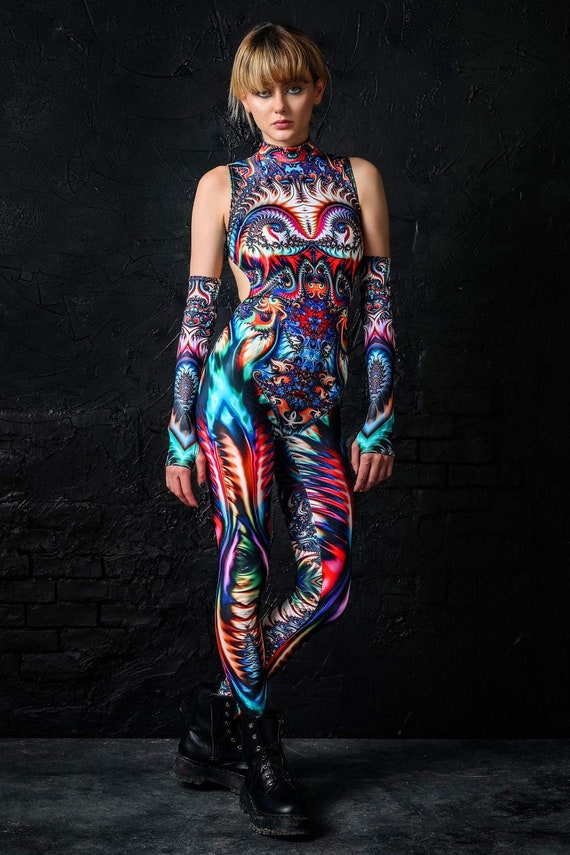 Cyberpunk Bodysuit Women, Festival Clothing Women, Burning Man
