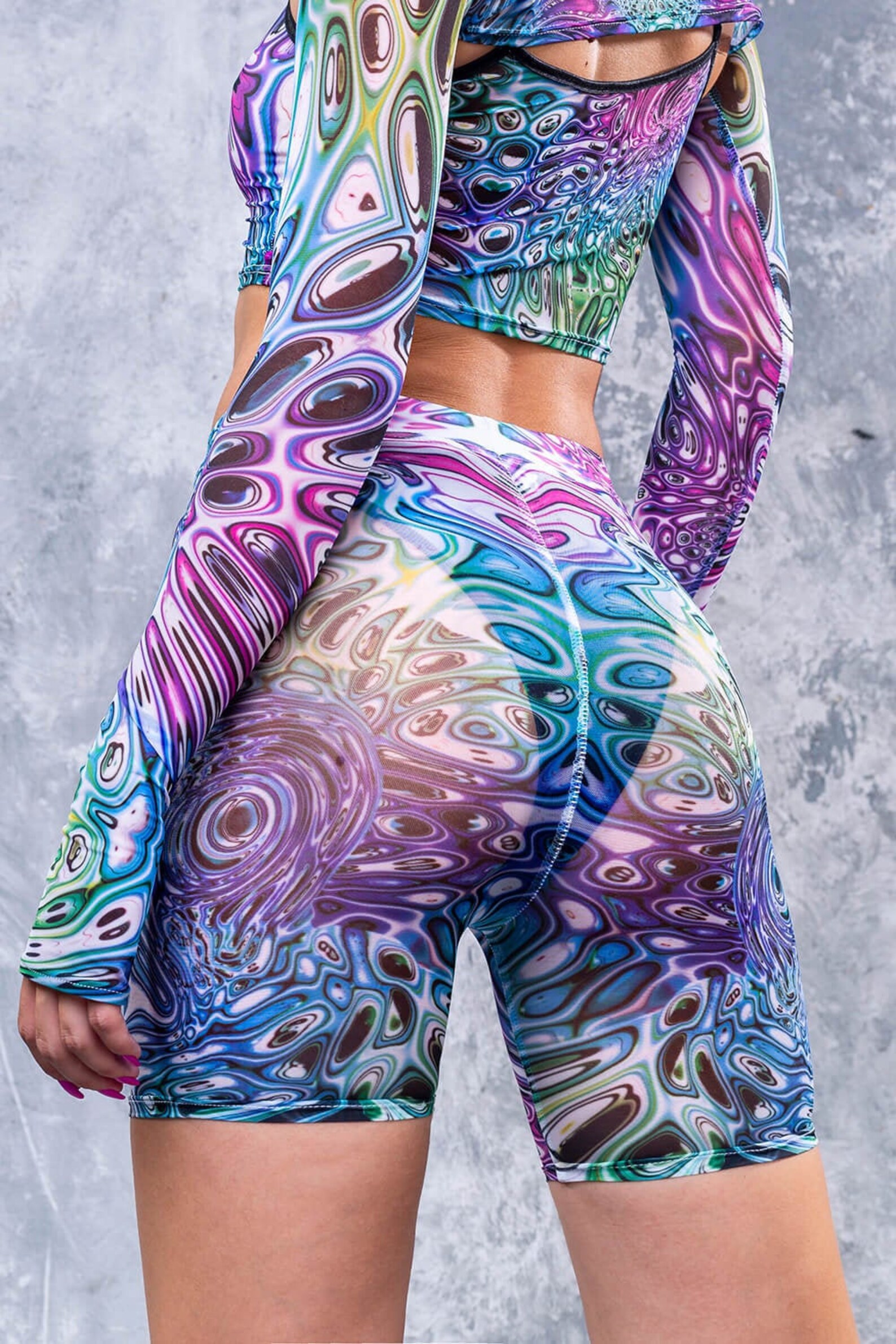 Pantaloncini Corti Da Donna Traspiranti In Mesh E Lycra, Slip A Vita Bassa, Shorts Ciclista