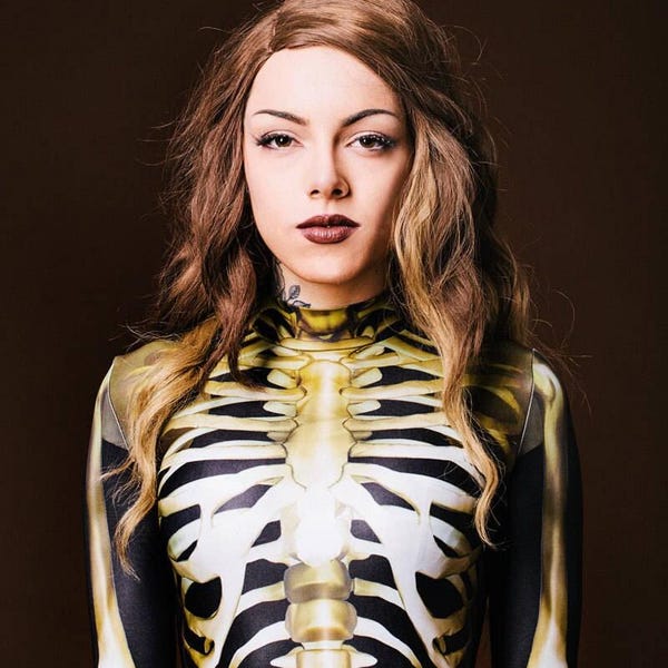 Costume da scheletro, costumi di Halloween, costume di Halloween per adulti, costume di Halloween da donna, tuta da scheletro, costume di Halloween per adulti, Badinka