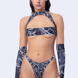 Rave Cutout Top, Open Chest Cutout Top, Festival Top, Psychedelic Top Woman, Rave Top Women, Rave Wear, Rave Outfit Woman, Festival Sexy Top