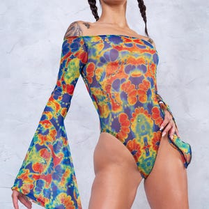 Rave Bodysuit, Festival Outfit Women, Sexy Bodysuit, Women&#39;s Rave Clothing, Sexy Festival Outfit, Futuristic Clothing, Festival Bodysuit