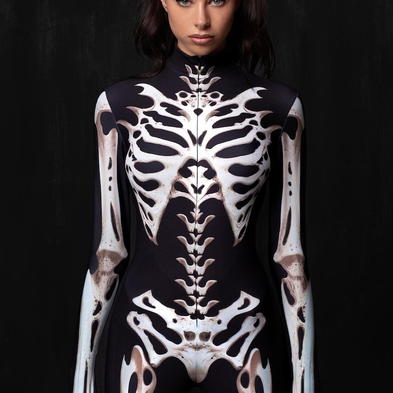Bone Dress Ladies Skeleton Costume main image 1
