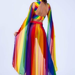 Pride Long Skirt Woman, Pride Festival Skirt Woman, Festival Pride Skirt, Pride Rainbow Skirt, Cutout Rave Skirt Woman, Festival Clothing