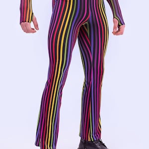 Men Pride Pants, Rainbow Pants, Pride Month Men Pants, Colorful Pride Pants, Bisexual Outfit, Festival Pants, Rave Men Pants, LGBTQ Pants