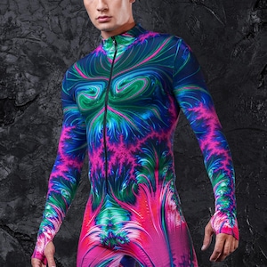 Rave Bodysuit Men, Rave Costume, Rave Clothing, LGBTQ clothing, Burning Man Costume Men, Festival Leotard Men, Bodysuit Man, Men&#39;s Fashion