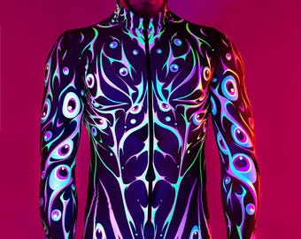 UV Light Reactive Costume, Festival Costume Men, Festival Neon Costume, Matching Costumes, UV Reactive Costumes for Men, Rave Outfit Men