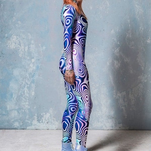 Festival Clothing Women, Burning Man Clothing Women, Rave Clothing, Festival Bodysuit, Rave Outfit, Sexy Rave Bodysuit, Psychedelic Clothing image 3