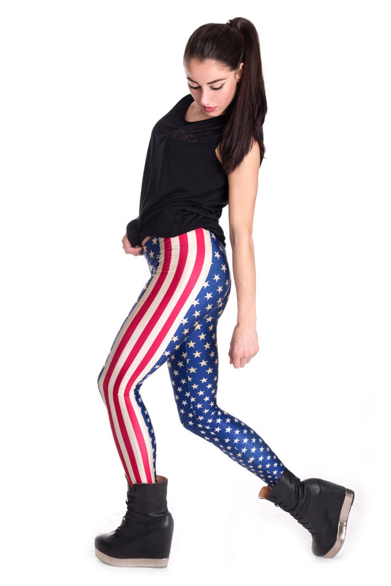 Amerikaanse vlag leggings 4 juli kleding rood wit blauwe Etsy Nederland