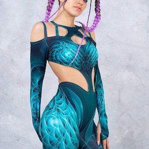 Rave Outfit, Festival Bodysuit, Sexy Bodysuit, Burning Man Outfit, Rave Clothing, Festival Outfit, Rave Bodysuit, Psychedelic Clothing,