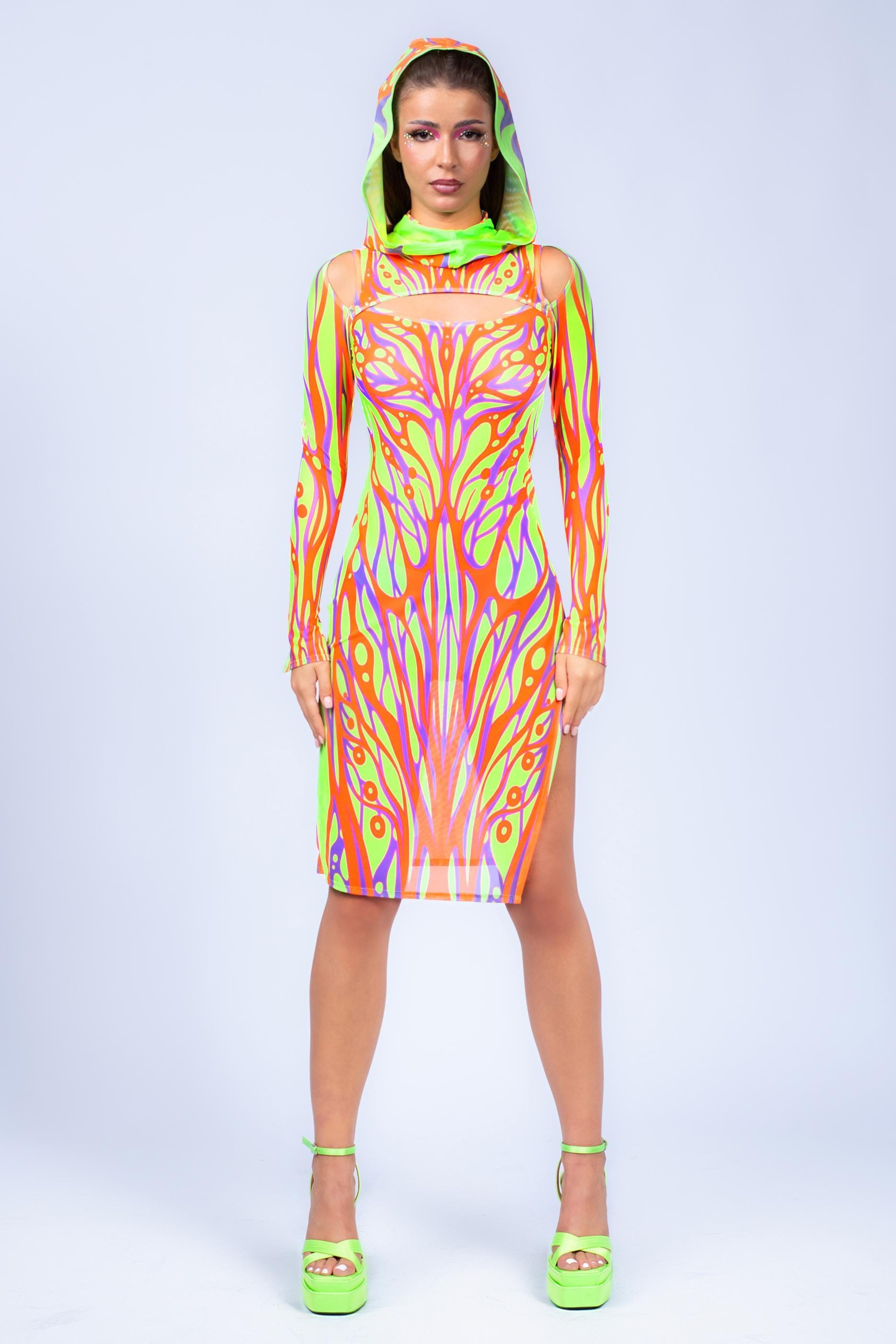 6 underground neon dress Five (played by Adria Arjona) outfits on 6 Underground