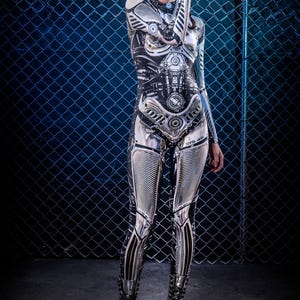 Cyborg Costume, Halloween Costume Women, Robot Costume Women, Womens Halloween Costume, Costumes for Women, Couple Costumes, Robot Costume image 4