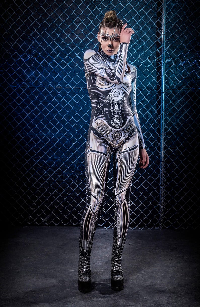 Cyborg Costume, Halloween Costume Women, Robot Costume Women, Womens Halloween Costume, Costumes for Women, Couple Costumes, Robot Costume image 4
