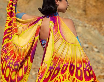 Women Mesh Wings, Festival Outfit, Fairy Wings For Woman, Women Wings, Rave Costume Women, Festival Clothing, Festival Women Accessories