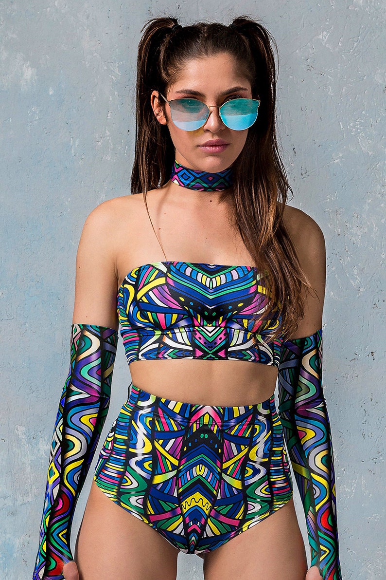 Festival Clothing Women Sexy Rave Clothing Psychedelic Etsy