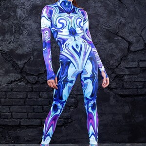 Psychedelic Bodysuit, Festival Clothing Women, Festival Bodysuit, Psychedelic Clothing, Burning Man Clothing Woman, Sexy Rave Outfit Woman
