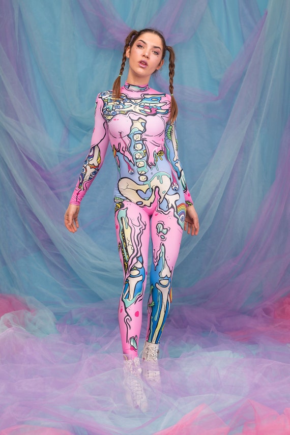 Kawaii Skeleton Costume, Halloween Costume Women, Pastel Goth Halloween Costumes Women, Adult Halloween Costume, Womens Halloween Costume