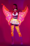 UV Reflective Wings, Unique UV Wings Woman, UV Light Outfit Women, Women Mesh Wings, Cosplay Clothing For Woman, Mesh Neon Wings For Woman product logo