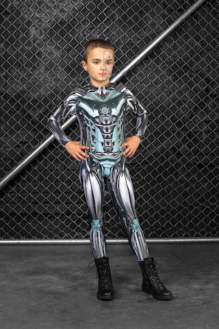 Costume Da Robot Per Bambini – Tuta Con Maschera Per Carnevale E Giochi Di Ruolo – Taglie 5-14 Anni