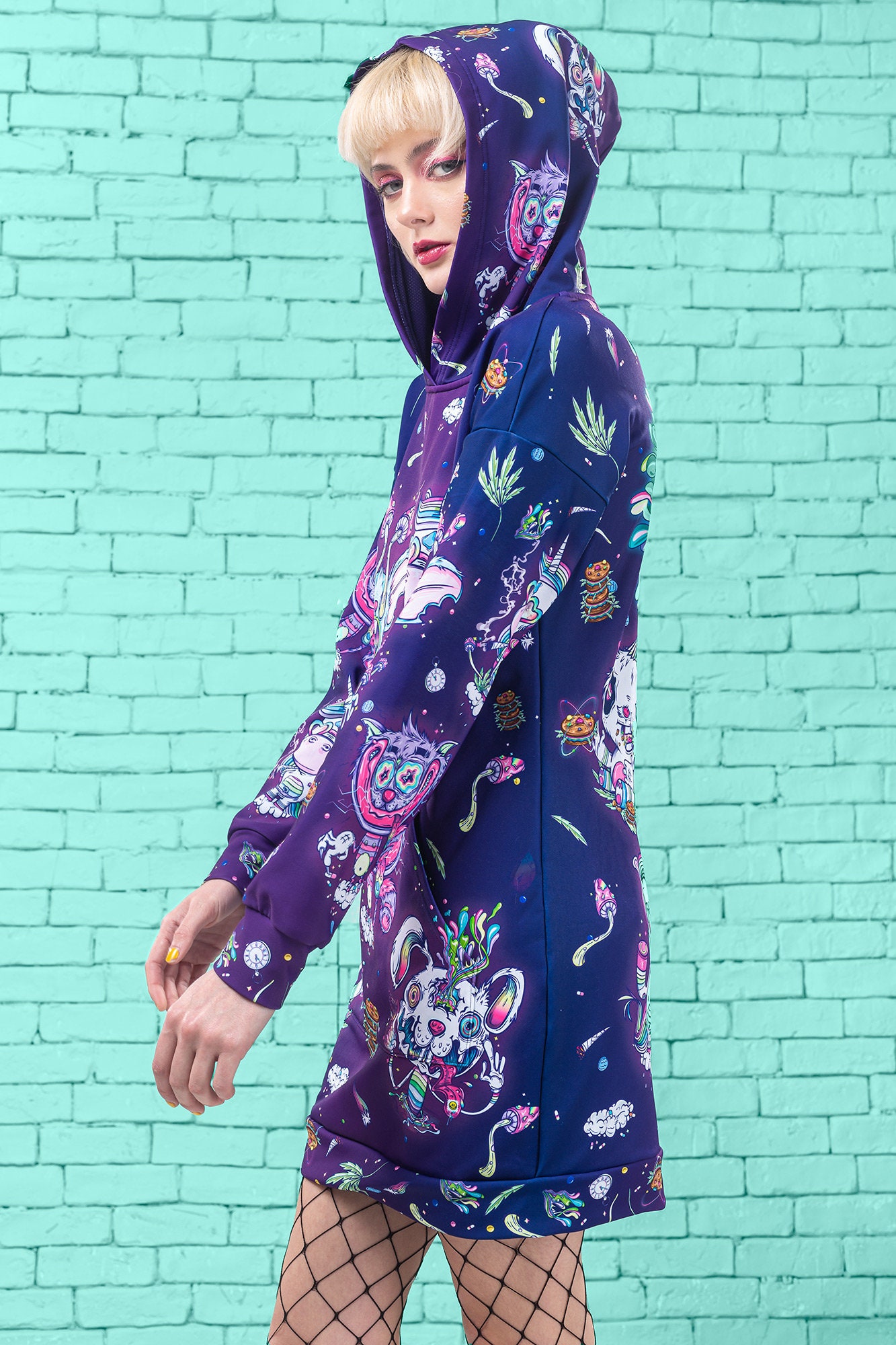 Festival Sweater Dress Funny Clothing Psy Trance Goa Purple Etsy