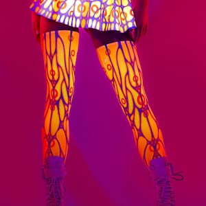 UV reflektierender Rock, Party Skort Frau, Rave Outfit, Rave Rock, Festival Kleidung Frau, Rave Outfit Frau, Rave Rock Frau, Neon Rock