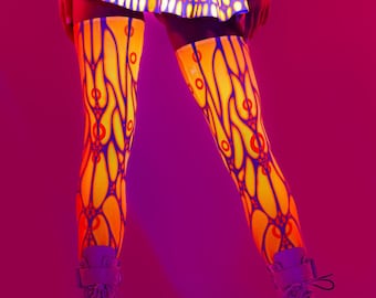 UV Reflective Skirt, Party Skort Woman, Rave Outfit, Rave Skirt, Festival Clothing Woman, Rave Outfit Woman, Rave Skirt Woman, Neon Skirt