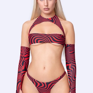 Psychedelic Woman Top, Rave Cutout Top, Open Chest Cutout Top, Festival Top, Rave Top Women, Rave Wear, Rave Outfit Woman, Festival Sexy Top