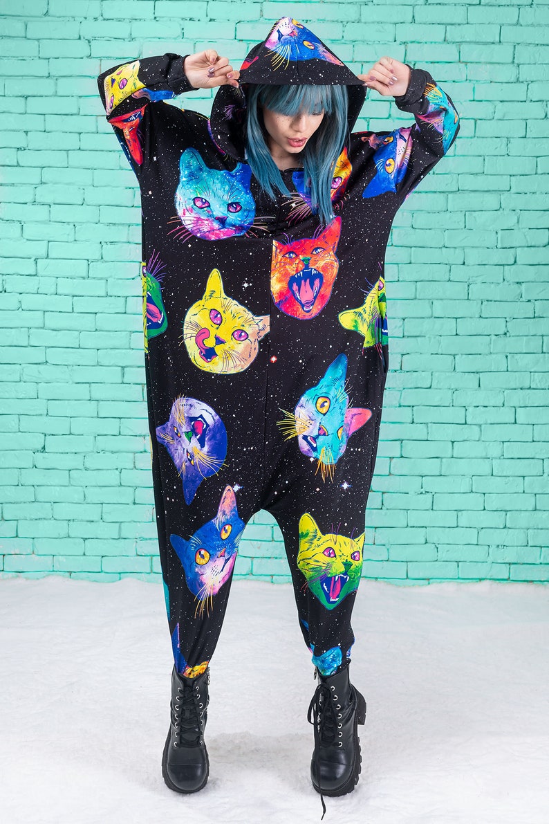 Plus Size Costumes Adult Pajama Funny Cat Clothing Cosplay Etsy