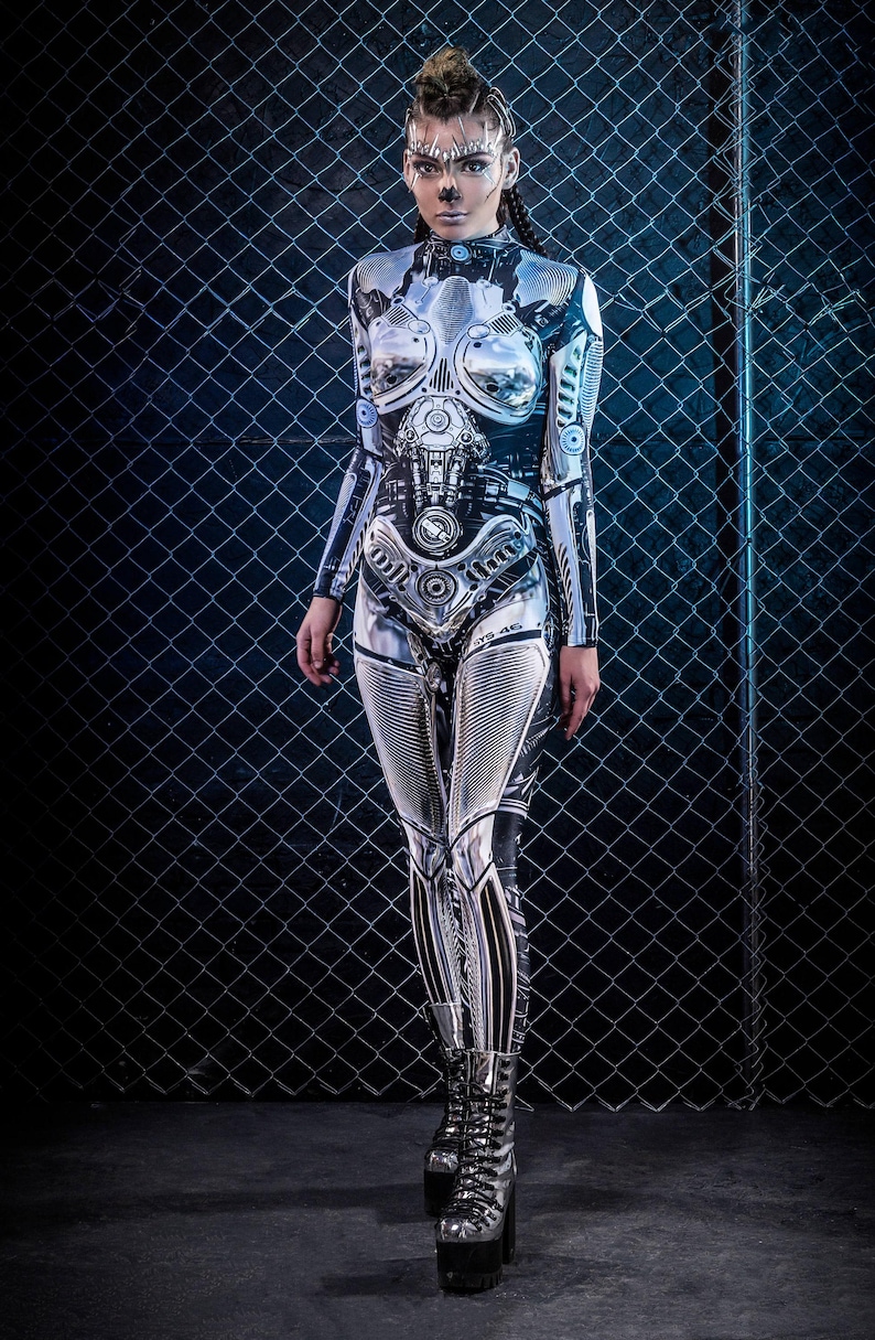 Festival-Kostüme für Frauen, futuristische Kleidung, Rave-Kostüm für Frauen, Roboter-Kostüm, Roboter-Paar-Kostüme, Festival-Kostüme Frauen Bild 4