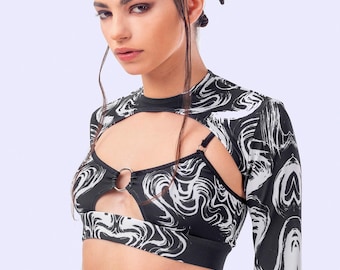 Festival O-Ring Outfit Set For Women, Rave Party Outfit, Festival Sexy Set, Trippy Rave Outfit Set, Summer Women Outfit, Rave Women Set