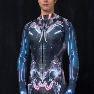 Mens Halloween Costume, Halloween Costume Man Unique, Future Skeleton Costume, Skeleton Bodysuit, Halloween Costumes Men, Halloween Costumes