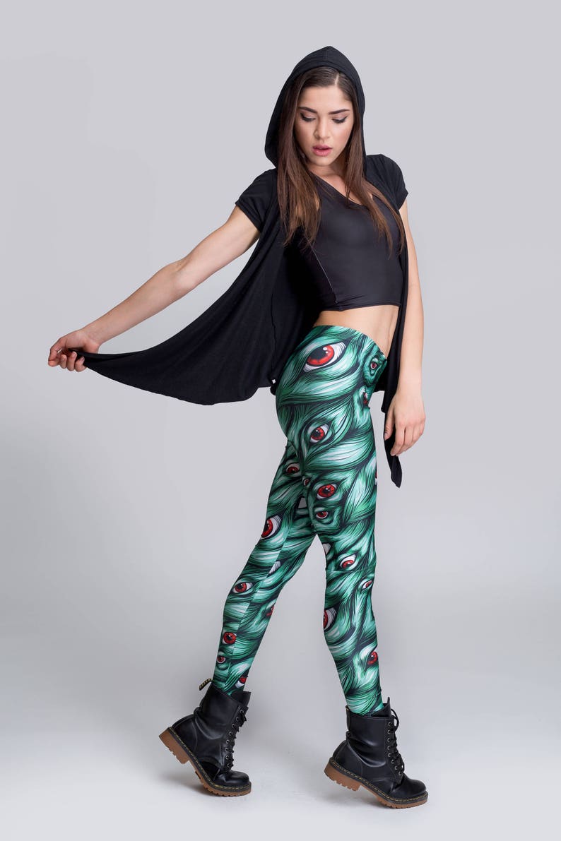Pin-Up Clothing Printed Leggings Festival Leggings Pastel Goth Womens Leggings Leggings Printed Boho Leggings Women Gothic Leggings
